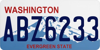 WA license plate ABZ6233