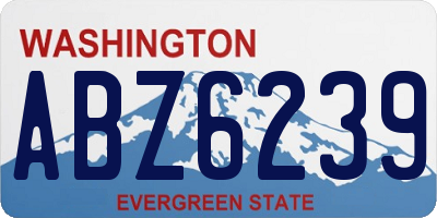 WA license plate ABZ6239