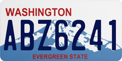WA license plate ABZ6241