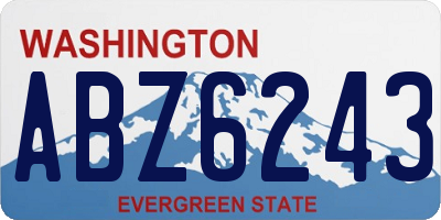 WA license plate ABZ6243
