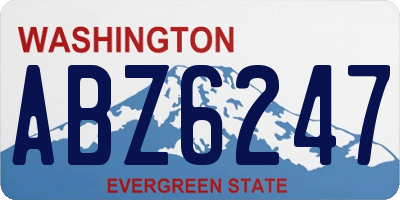 WA license plate ABZ6247