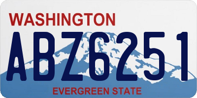WA license plate ABZ6251
