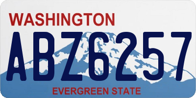 WA license plate ABZ6257