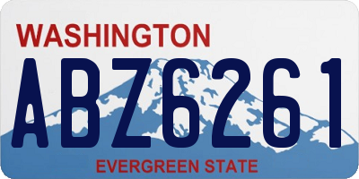 WA license plate ABZ6261