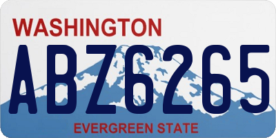 WA license plate ABZ6265