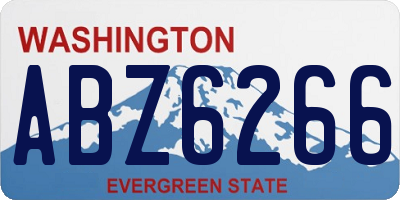 WA license plate ABZ6266