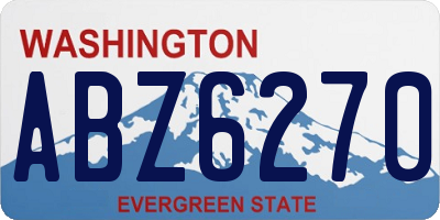 WA license plate ABZ6270