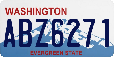 WA license plate ABZ6271