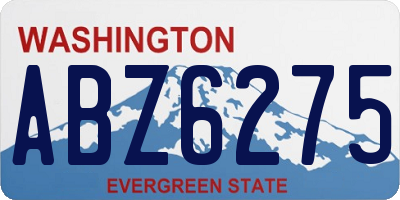 WA license plate ABZ6275