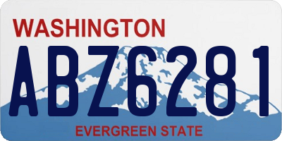 WA license plate ABZ6281