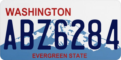 WA license plate ABZ6284