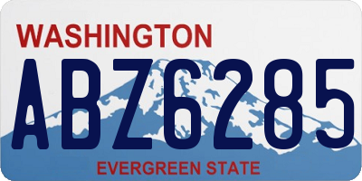 WA license plate ABZ6285