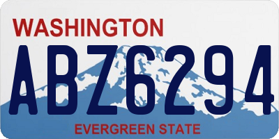 WA license plate ABZ6294