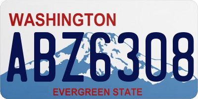 WA license plate ABZ6308