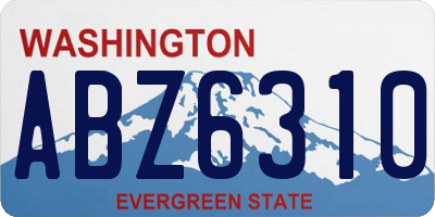 WA license plate ABZ6310