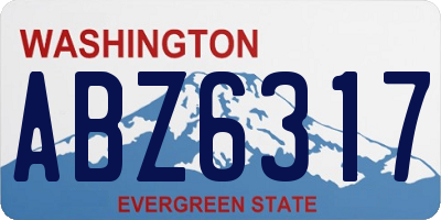 WA license plate ABZ6317