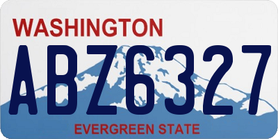 WA license plate ABZ6327