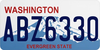 WA license plate ABZ6330