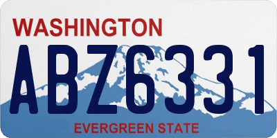 WA license plate ABZ6331