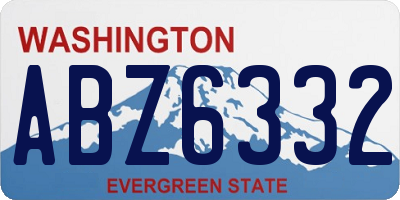 WA license plate ABZ6332