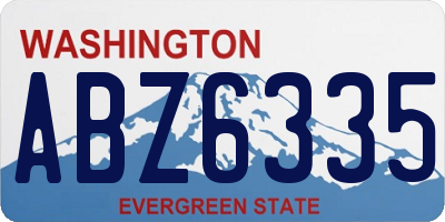 WA license plate ABZ6335