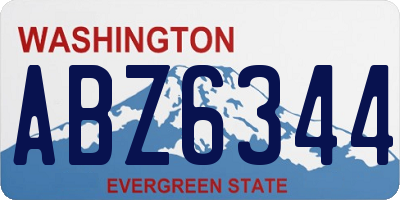 WA license plate ABZ6344