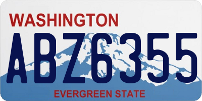WA license plate ABZ6355