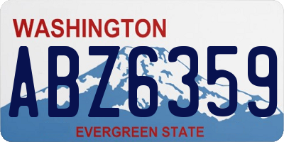 WA license plate ABZ6359