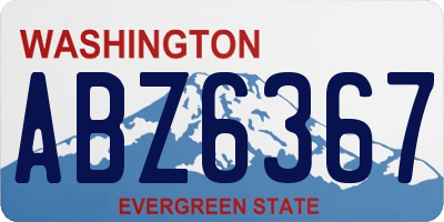 WA license plate ABZ6367