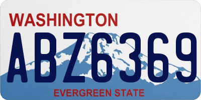 WA license plate ABZ6369