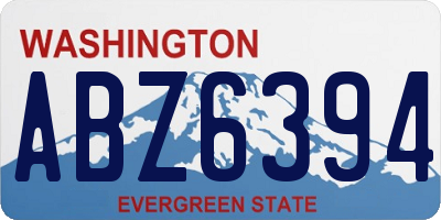 WA license plate ABZ6394