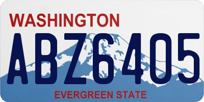 WA license plate ABZ6405