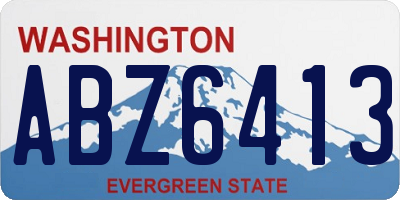 WA license plate ABZ6413