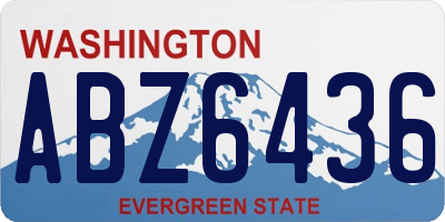 WA license plate ABZ6436
