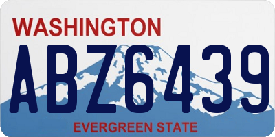 WA license plate ABZ6439