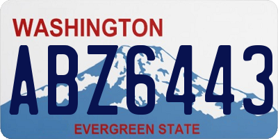 WA license plate ABZ6443