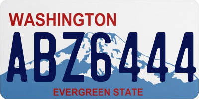WA license plate ABZ6444
