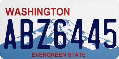 WA license plate ABZ6445