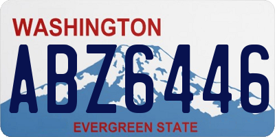 WA license plate ABZ6446