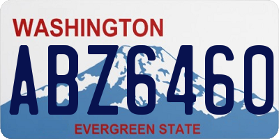 WA license plate ABZ6460