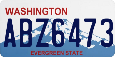 WA license plate ABZ6473