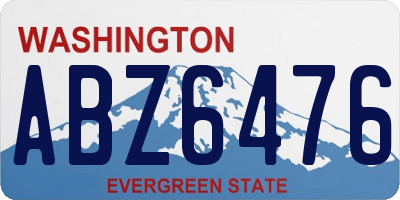 WA license plate ABZ6476
