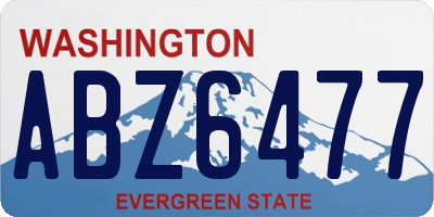 WA license plate ABZ6477