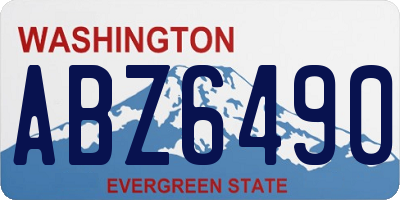 WA license plate ABZ6490