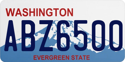 WA license plate ABZ6500