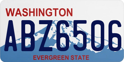 WA license plate ABZ6506