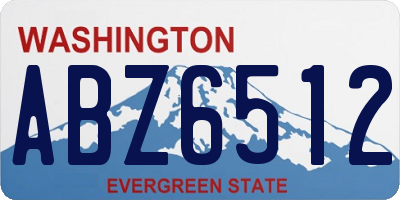 WA license plate ABZ6512