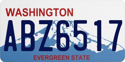 WA license plate ABZ6517