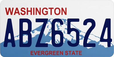 WA license plate ABZ6524