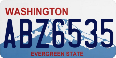 WA license plate ABZ6535